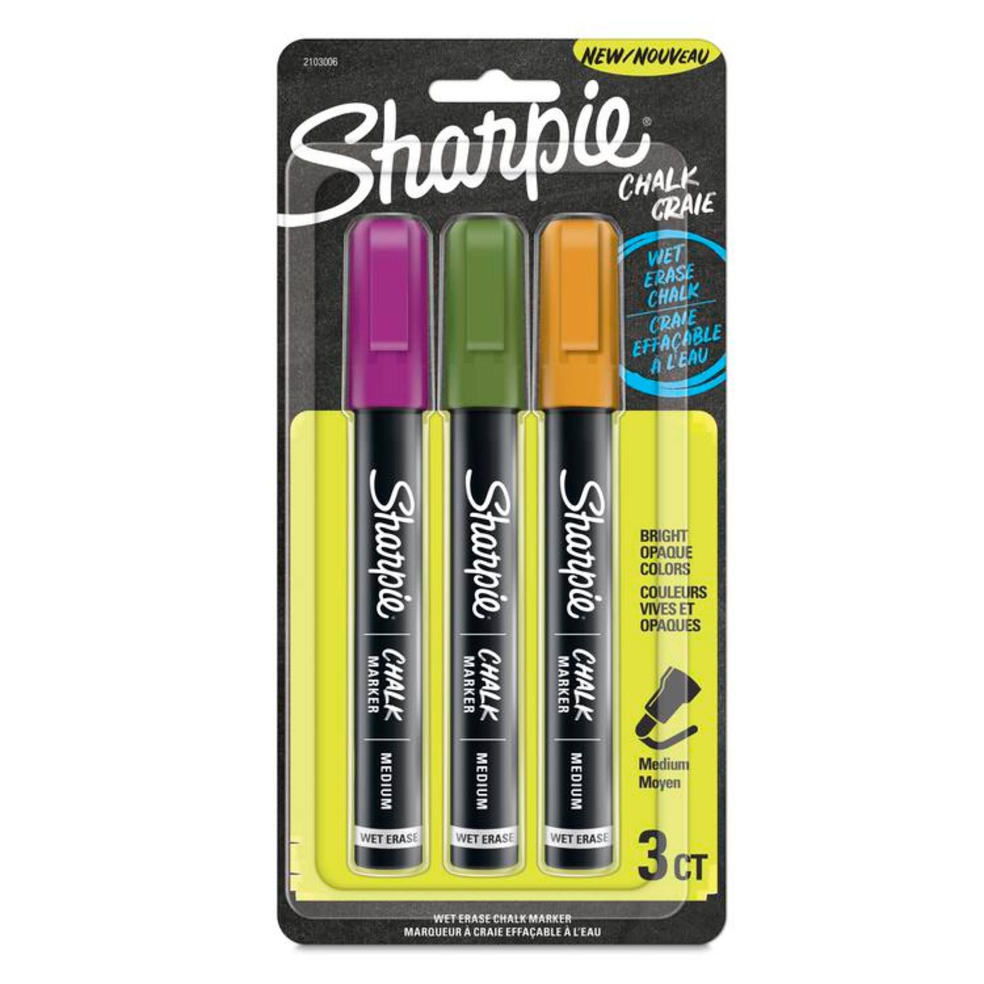 Sharpie® Secondary Medium Point Wet Erase Chalk Markers